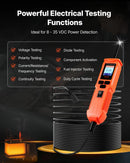 VEVOR automobiļu ķēžu testeris, 8–35 V līdzstrāvas jaudas ķēžu zondes testeris ar TFT krāsu displeju un apgaismojumu, automobiļu jaudas testera zonde ar 6 m kabeli, 2-in-1 elektrisko ķēžu detektors un bojājumu meklētājs