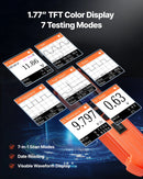 VEVOR automobiļu ķēžu testeris, 8–35 V līdzstrāvas jaudas ķēžu zondes testeris ar TFT krāsu displeju un apgaismojumu, automobiļu jaudas testera zonde ar 6 m kabeli, 2-in-1 elektrisko ķēžu detektors un bojājumu meklētājs