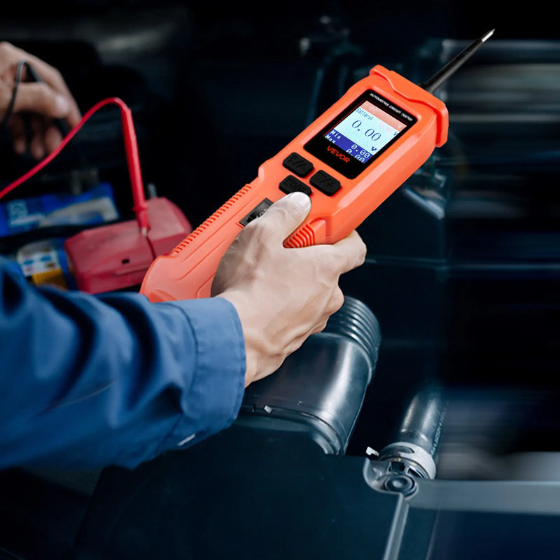 VEVOR automobiļu ķēžu testeris, 8–35 V līdzstrāvas jaudas ķēžu zondes testeris ar TFT krāsu displeju un apgaismojumu, automobiļu jaudas testera zonde ar 6 m kabeli, 2-in-1 elektrisko ķēžu detektors un bojājumu meklētājs