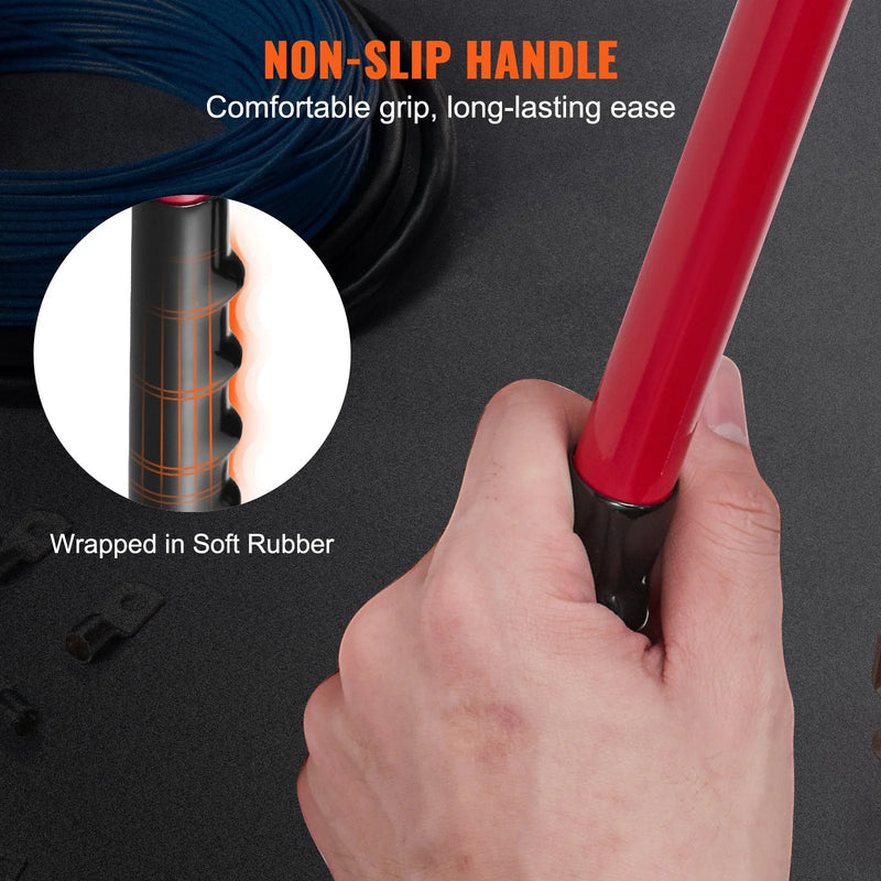 Bateriju kabeļu presēšanas instruments 10–1/0 AWG, ar kabeļu griezni, 95 vara uzgaļiem, 6 izmēru spiedformas un 100 termo saraušanās caurulītes, smagslodzes kabeļu galiem