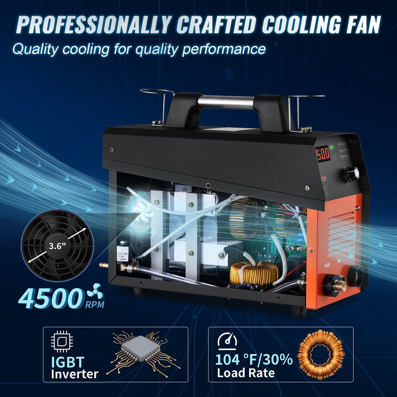 VEVOR Plazmas griezējs, 50A, gaisa griešanas iekārta ar plazmas lāpu, 110V/220V divu spriegumu AC IGBT inverter, metāla griešanas iekārta līdz 12,7 mm tīrai alumīnija un nerūsējošā tērauda griešanai, melna