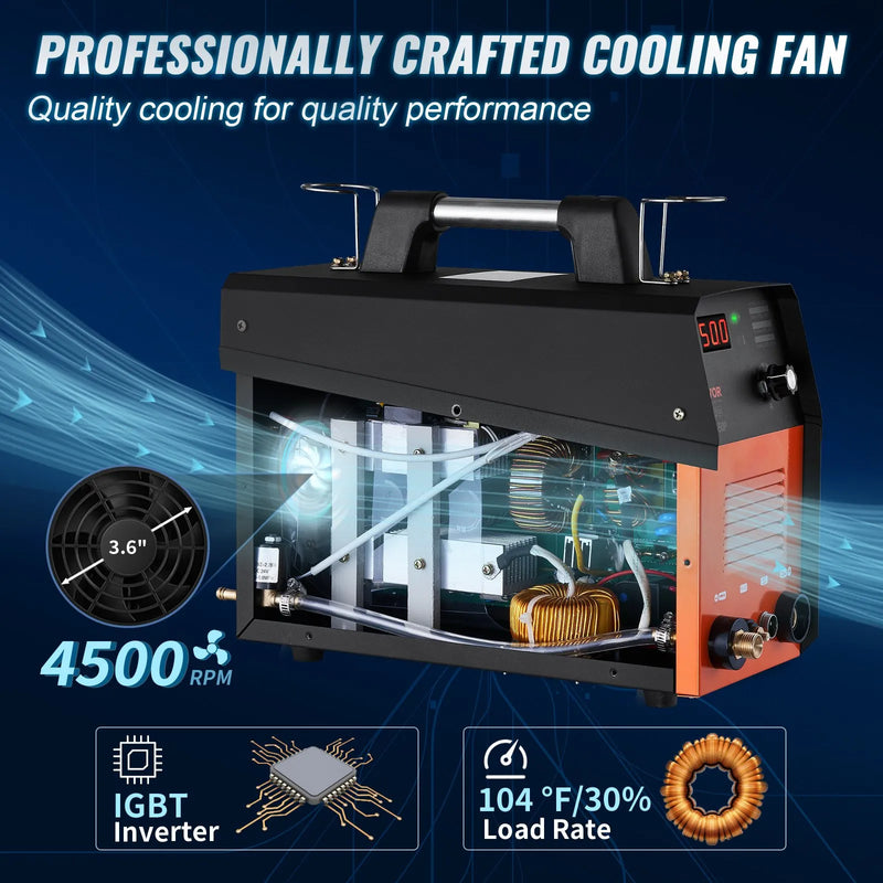 VEVOR Plazmas griezējs, 50A, bezkontakta pilotlokšņa gaisa griešanas iekārta ar lāpu, 110V/220V divu spriegumu AC IGBT inverter, metāla griešanas iekārta līdz 12,7 mm tīrai alumīnija un nerūsējošā tērauda griešanai, melna krāsa