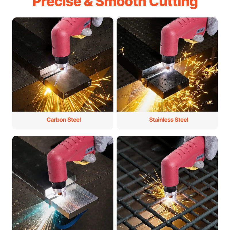 Plazmas griezējs 65 A ar bezkontakta pilotloku, ne-augstfrekvences plazmas griešanas iekārta ar 2T/4T funkciju un regulējamu PT laiku, digitālo displeju un IGBT invertoru, piemērota mājas remontiem un darbnīcām