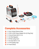 Plazmas griezējs 65 A ar bezkontakta pilotloku, ne-augstfrekvences plazmas griešanas iekārta ar 2T/4T funkciju un regulējamu PT laiku, digitālo displeju un IGBT invertoru, piemērota mājas remontiem un darbnīcām