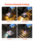 Plazmas griezējs 65 A ar bezkontakta pilotloku, 220 V digitālo displeju un IGBT invertoru, aprīkots ar 2T/4T funkciju un regulējamu PA/PT laiku, piemērots mājas remontiem un darbnīcām