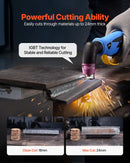 VEVOR plazmas griezējs, 60 A bezkontakta pilotloka plazmas griešanas iekārta ar digitālo displeju un IGBT invertoru, 2T/4T funkcija un regulējams PA/PT laiks, paredzēta rūpnieciskai lietošanai (400 V trīsfāžu barošana)