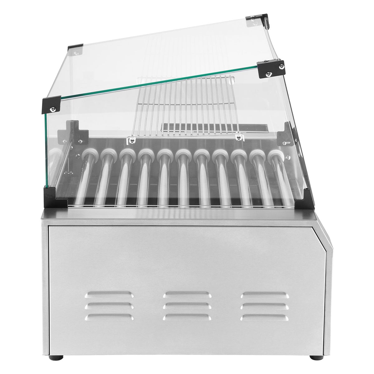 VEVOR elektriline hotdogigrill 11 rulli ja kuklisoojendajaga, 2400 W