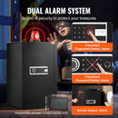 VEVOR vienu durvju seifs apm. 99 litri ar atslēgu, paroli un pirkstu nospiedumu slēdzeni, melns