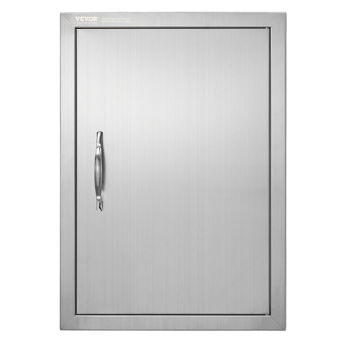 VEVOR BBQ Access Door 432x610 mm, Stainless Steel, Vertical Wall Door with Handle