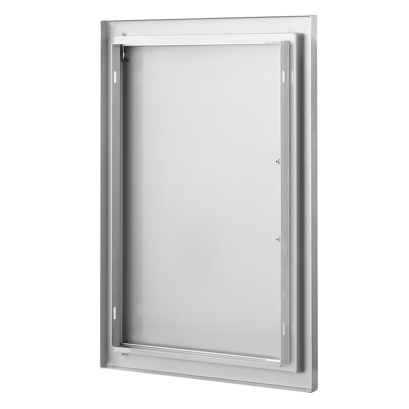 VEVOR BBQ piekļuves durvis 432x610 mm, nerūsējošā tērauda, sienas vertikālās durvis ar rokturi