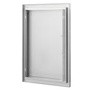 VEVOR BBQ piekļuves durvis 432x610 mm, nerūsējošā tērauda, sienas vertikālās durvis ar rokturi