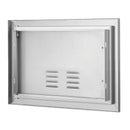 VEVOR nerūsējošā tērauda iebūvējamas āra virtuves durvis 508 × 356 mm, ar rokturi un ventilāciju