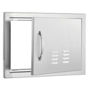 VEVOR nerūsējošā tērauda iebūvējamas āra virtuves durvis 508 × 356 mm, ar rokturi un ventilāciju