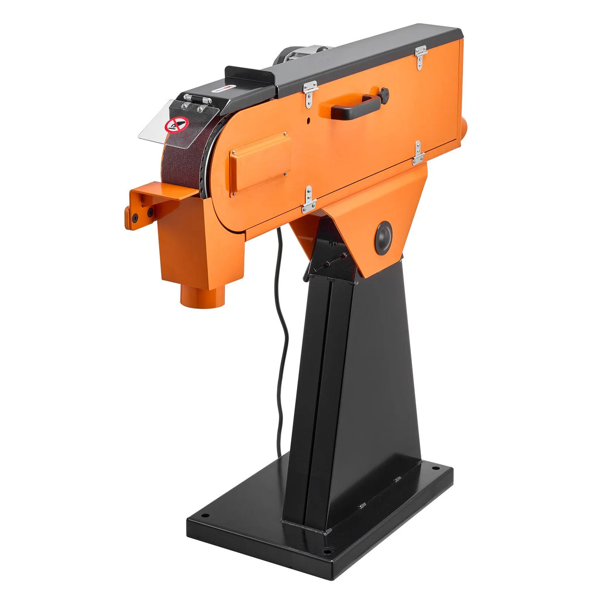 VEVOR Belt Sander 76 × 2007 mm, 2100 W, 900 RPM, Industrial Grinding and Polishing Machine with 0°–45° Adjustable Angle and Dust Extraction Port for Woodworking and Metalworking