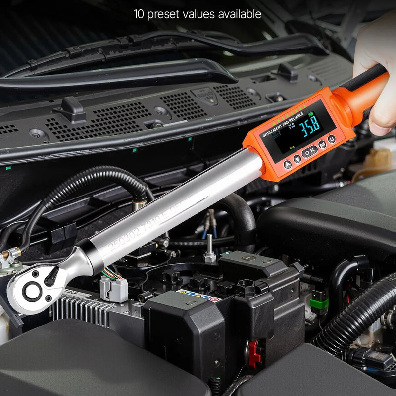 Digitālo momentslēdžu komplekts 2 gab., 12,5 mm un 9,5 mm piedziņa, 72 zobu