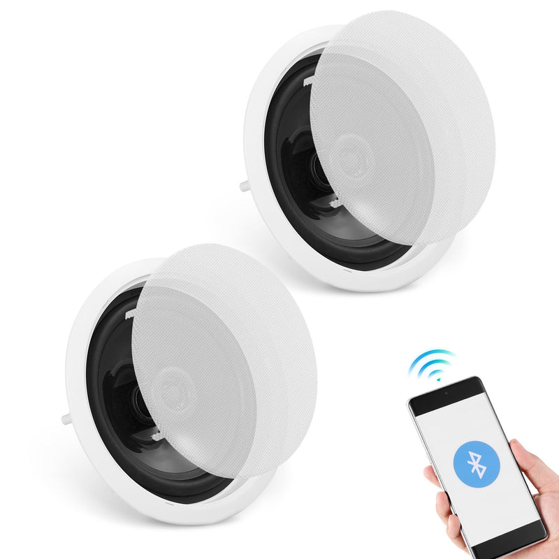 VEVOR Bluetooth griestu skaļruņi, 16,5 cm, 150 W, iebūvējami, 2 gab.