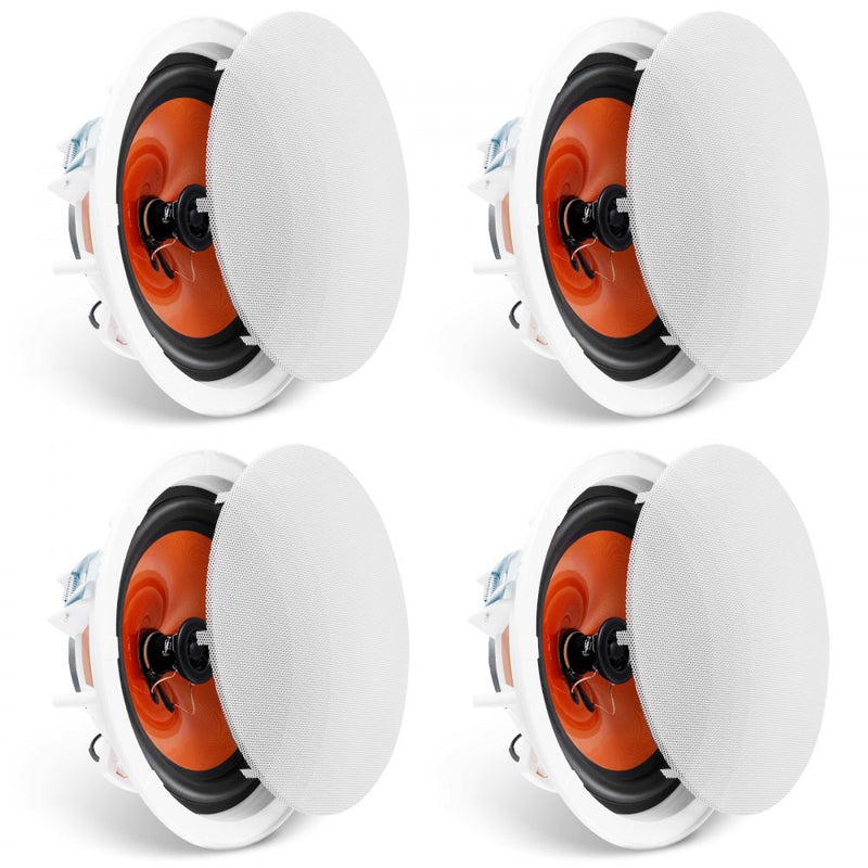 VEVOR griestu skaļruņi, 4 gab., 20 cm, 100 W, iebūvējami sienā vai griestos