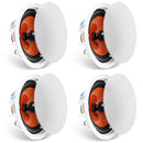 VEVOR griestu skaļruņi, 4 gab., 20 cm, 100 W, iebūvējami sienā vai griestos