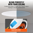 VEVOR griestu skaļruņi, 4 gab., 20 cm, 100 W, iebūvējami sienā vai griestos