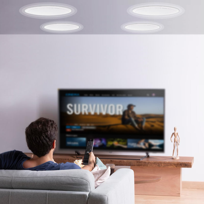 VEVOR griestu skaļruņi, 4 gab., 20 cm, 100 W, iebūvējami sienā vai griestos