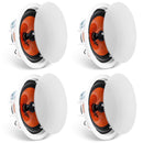 VEVOR griestu skaļruņi, 4 gab., 20 cm, 100 W, iebūvējami sienā vai griestos