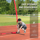 VEVOR aizsargtīkls ar barjeru, 366x274 cm – pārnēsājams treniņu tīkls ar somu, drošības ekrāns beisbolam, softbolam, lakrosam, futbolam un hokejam, piemērots lietošanai pagalmā un sporta treniņiem