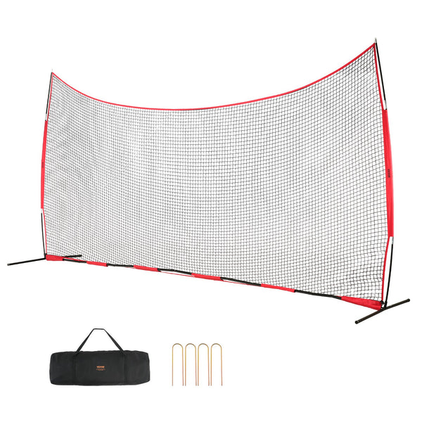 VEVOR Aizsargtīkls ar Barjeru 610x305 cm – Pārnēsājams Sporta Tīkls ar Pārnēsājamo Somu, Aizsargtīkls Beisbolam, Softbolam, Lakrosam, Futbolam un Hokejam, Piemērots Pagalmam un Treniņiem