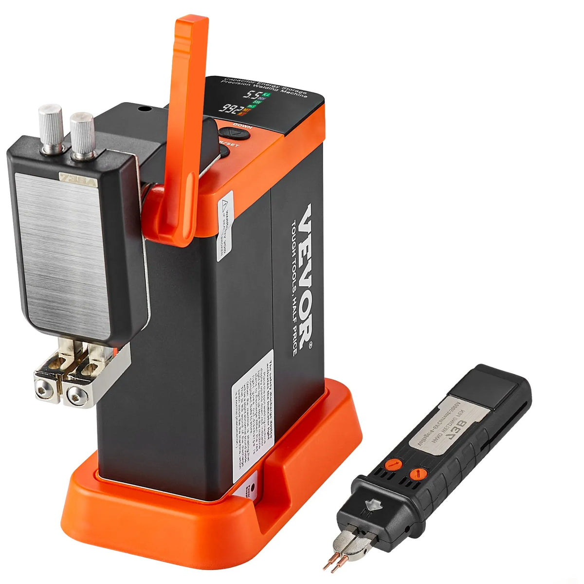 VEVOR 14.5 kW Battery Spot Welder with Capacitor Energy Storage Technology, 73B Welding Pen, 801D High Power Spot Welder with 2 Welding Modes for 0.1–0.3 mm Pure Nickel Welding