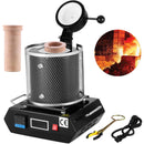 VEVOR elektriskā metālu kausēšanas krāsns 1350W, līdz 1150°C, digitāla temperatūras vadība, 3 kg keramikas tīģelis, zelta, sudraba un alumīnija kausēšanai un liešanai