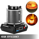 VEVOR elektriskā metālu kausēšanas krāsns 1350W, līdz 1150°C, digitāla temperatūras vadība, 3 kg keramikas tīģelis, zelta, sudraba un alumīnija kausēšanai un liešanai