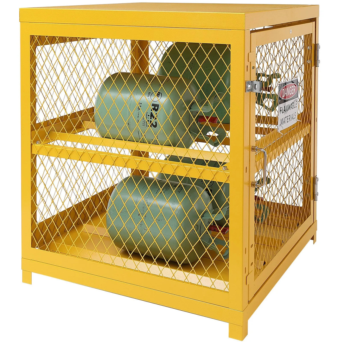 Horizontāls propāna balonu uzglabāšanas skapis, ietilpība 4×15 kg