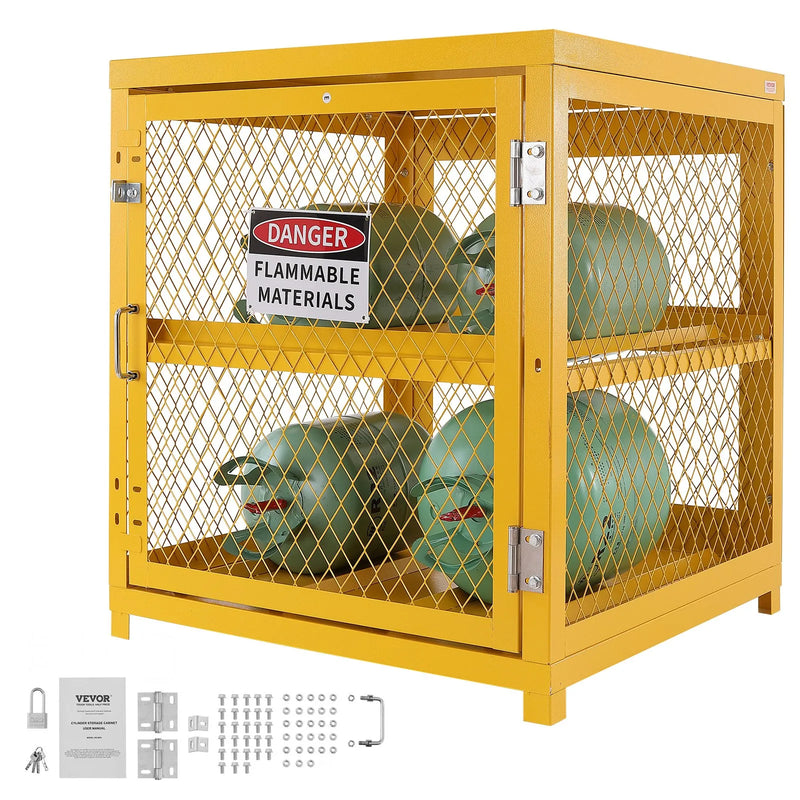 Horizontāls propāna balonu uzglabāšanas skapis, ietilpība 4×15 kg
