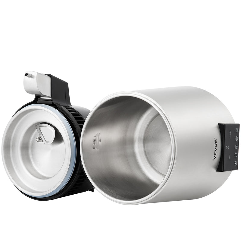 VEVOR 1750W 220V 4L Ūdens Destilators, 1,5 L/H Destilēta Ūdens Ražotājs, Ar Taimeri un Divkāršās Temperatūras Kontroli, Sudraba