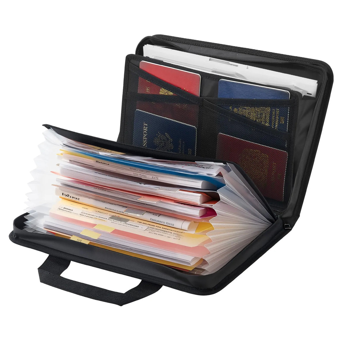 VEVOR Fireproof Document Bag, Heat Resistant up to 1000°C, Fire and Waterproof, Portable Multi-Layer File Storage and Security Organiser for Home, Office or Travel, Suitable for Passports, Important Documents and Files