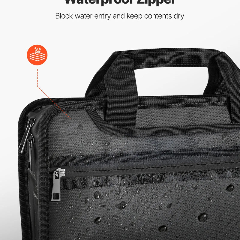 VEVOR ugunsdroša dokumentu soma, karstumizturīga līdz 1000 ℃, uguns- un ūdensdroša, pārnēsājams vairāku slāņu failu uzglabāšanas un drošības organizators mājām, birojam vai ceļojumiem, piemērota pasēm, svarīgiem dokumentiem un failiem