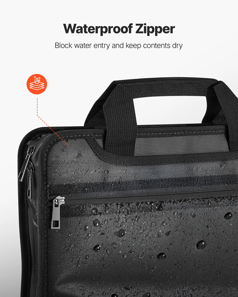 VEVOR ugunsdroša dokumentu soma, karstumizturīga līdz 1000 ℃, uguns- un ūdensdroša, pārnēsājams vairāku slāņu failu uzglabāšanas un drošības organizators mājām, birojam vai ceļojumiem, piemērota pasēm, svarīgiem dokumentiem un failiem