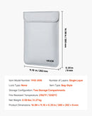 VEVOR ugunsdroša dokumentu soma, karstumizturīga līdz 650 ℃, uguns- un ūdensdroša ar gludu rāvējslēdzēju, pārnēsājams failu uzglabāšanas organizators mājām, birojam vai ceļojumiem, piemērota pasēm, svarīgiem dokumentiem un failiem