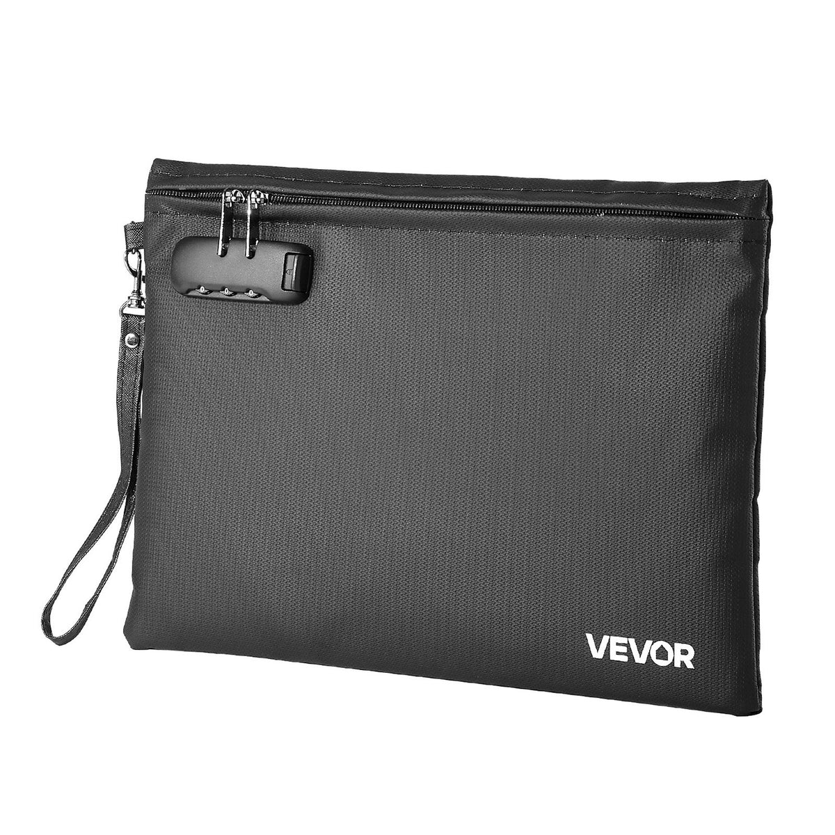 VEVOR Fireproof Document Bag with 1000 °C Heat Resistance, Fire and Waterproof Coating, Lock and Portable Design, Suitable for Safe Storage of Documents, Passports and Important Files at Home, Office or Travel