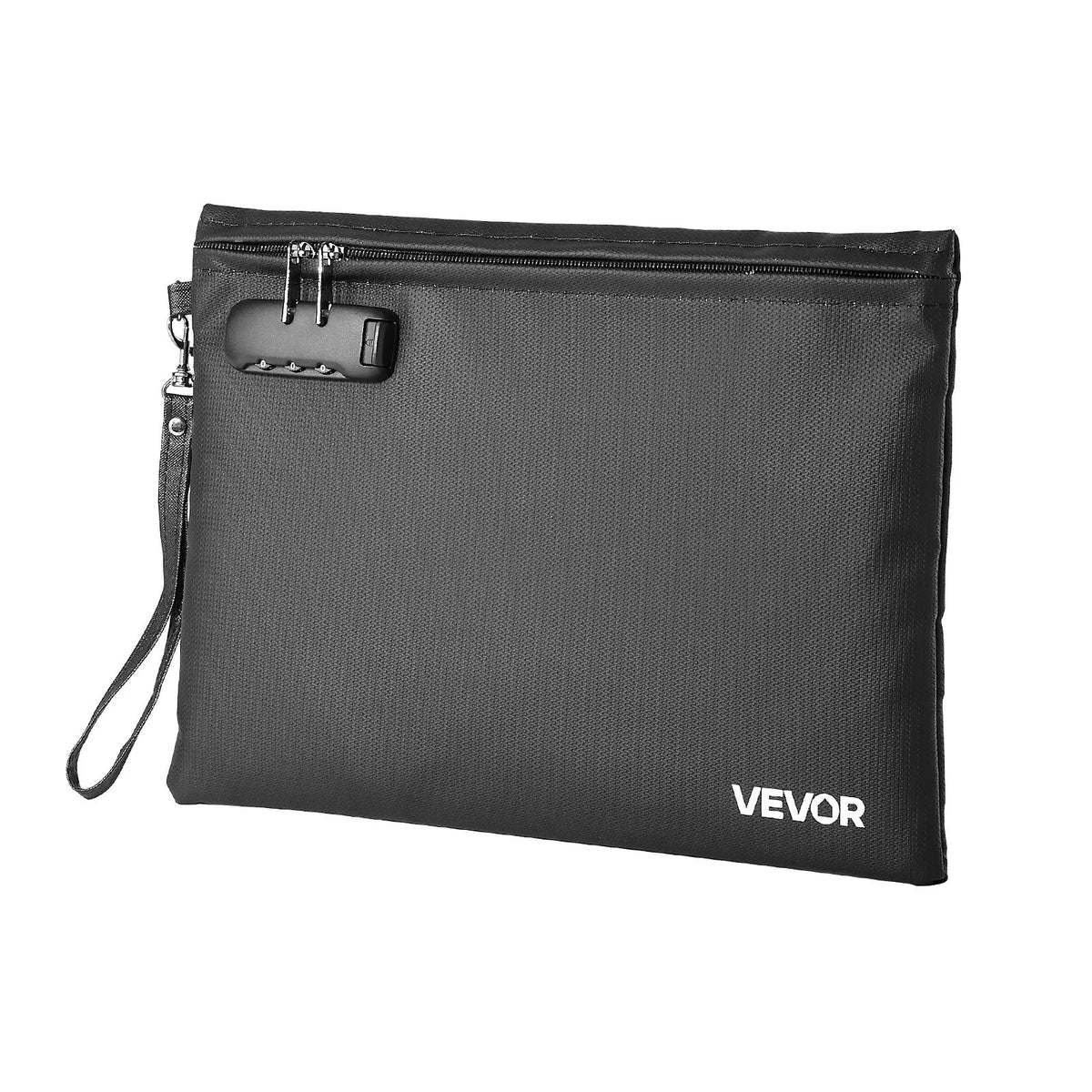 VEVOR Fireproof Document Bag with 1000 °C Heat Resistance, Fire and Waterproof Coating, Lock and Portable Design, Suitable for Safe Storage of Documents, Passports and Important Files at Home, Office or Travel