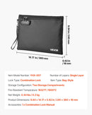 VEVOR ugunsdroša dokumentu soma ar 1000 °C karstumizturību, uguns- un ūdensnecaurlaidīgu pārklājumu, slēdzeni un pārnēsājamu dizainu, piemērota dokumentu, pasu un svarīgu failu drošai uzglabāšanai mājās, birojā vai ceļojumā.