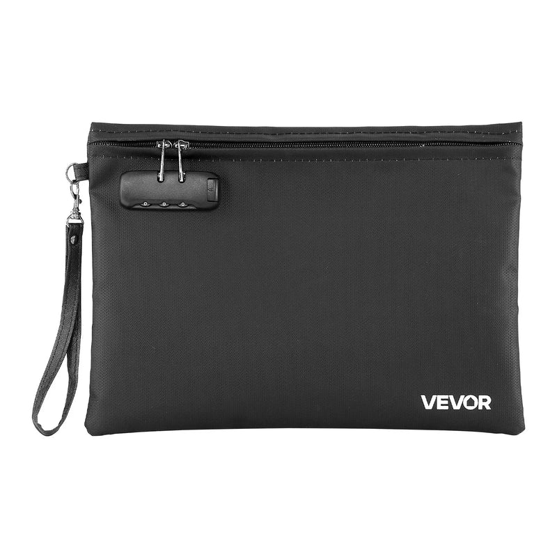 VEVOR ugunsdroša dokumentu soma ar 1000 °C karstumizturību, uguns- un ūdensnecaurlaidīgu pārklājumu, slēdzeni un pārnēsājamu dizainu, piemērota dokumentu, pasu un svarīgu failu drošai uzglabāšanai mājās, birojā vai ceļojumā.