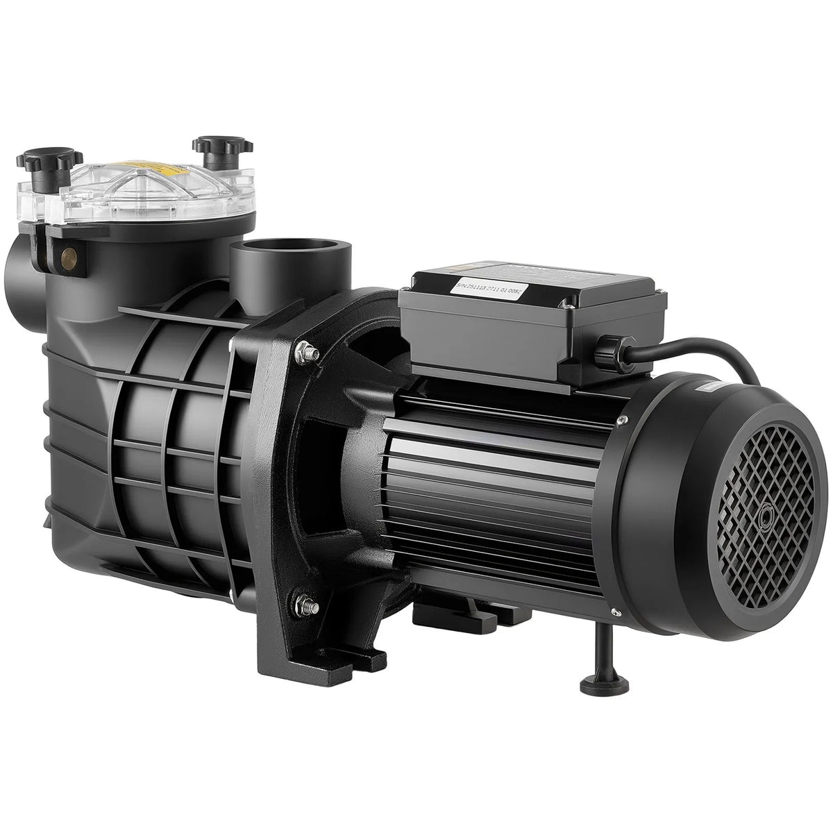 VEVOR Pool Pump 3000 W, Max. Flow 35,000 L/h, Single Speed Swimming Pool Pump, AC 220–240 V, 2860 RPM, Max. Head 19 m, with 24 Hour Timer and Filter Basket, for Above Ground and In-Ground Pools, Hot Tubs and Spas