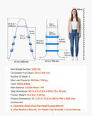 VEVOR virszemes baseina kāpnes ar 3 pakāpieniem, tērauda A veida rāmis, piemērotas baseiniem līdz 91,4 cm sienas augstumam, nestspēja līdz 136 kg, neslīdoši plati pakāpieni drošai iekļūšanai un izkļūšanai, viegla uzstādīšana, balta un zila krāsa