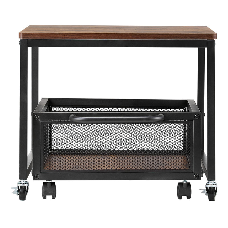 VEVOR mini ledusskapja statīvs 90 kg ar uzglabāšanas ratiņiem un griežamiem riteņiem, gaiši brūns