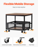 VEVOR mini ledusskapja statīvs 90 kg ar uzglabāšanas ratiņiem un griežamiem riteņiem, gaiši brūns