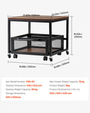 VEVOR mini ledusskapja statīvs 90 kg ar uzglabāšanas ratiņiem un griežamiem riteņiem, gaiši brūns