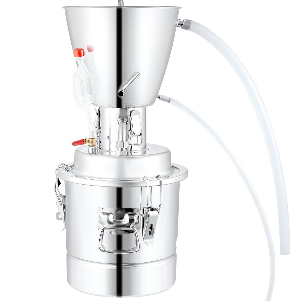 VEVOR Water Distiller 50 L with 304 Stainless Steel Coil, Circulation Pump, Thermometer and Drain Valve
