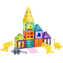 VEVOR magnētisko kluču komplekts, 56 gab., dzīvnieku un dinozauru tematika; magnētiskie būvkluču elementi bērniem, STEM sensorā izglītojošā rotaļlieta bērniem no 3 gadu vecuma