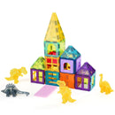 VEVOR magnētisko kluču komplekts, 56 gab., dzīvnieku un dinozauru tematika; magnētiskie būvkluču elementi bērniem, STEM sensorā izglītojošā rotaļlieta bērniem no 3 gadu vecuma