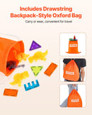 VEVOR magnētisko kluču komplekts, 56 gab., dzīvnieku un dinozauru tematika; magnētiskie būvkluču elementi bērniem, STEM sensorā izglītojošā rotaļlieta bērniem no 3 gadu vecuma